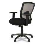 Alera Etros Series Mesh Mid-Back Chair, Supports up to 275 lbs, Black Seat/Black Back, Black Base view 2