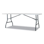 Alera Fold-in-Half Resin Folding Table, 72w x 29.63d x 29.25h, White view 2