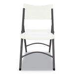 Alera Premium Molded Resin Folding Chair, White Seat/White Back, Dark Gray Base view 3