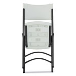 Alera Premium Molded Resin Folding Chair, White Seat/White Back, Dark Gray Base view 4