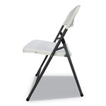 Alera Molded Resin Folding Chair, White Seat/White Back, Dark Gray Base, 4/Carton view 1