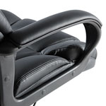 Alera Fraze Executive High-Back Swivel/Tilt Leather Chair, Supports up to 275 lbs, Black Seat/Black Back, Black Base view 3