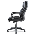 Alera Fraze Executive High-Back Swivel/Tilt Leather Chair, Supports up to 275 lbs, Black Seat/Black Back, Black Base view 5