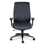 Alera Wrigley Series High Performance High-Back Synchro-Tilt Task Chair, Up to 275 lbs, Black Seat/Back, Black Base view 1