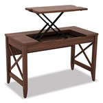 Alera Sit-to-Stand Table Desk, 47.25w x 23.63d x 29.5 to 43.75h, Modern Walnut view 2