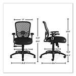 Alera Alera Linhope Chair, Supports Up to 275 lb, Black Seat/Back, Black Base view 3