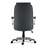 Alera Alera Leithen Bonded Leather Midback Chair, Supports Up to 275 lb, Gray Seat/Back, Silver Base view 4