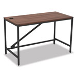 Alera Industrial Series Table Desk, 47.25w x 23.63d x 29.5h, Modern Walnut view 1