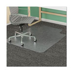 Alera All Day Use Non-Studded Chair Mat for Hard Floors, 36 x 48, Lipped, Clear view 2