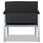 Alera metaLounge Series Bariatric Guest Chair, 30.51'' x 26.96'' x 33.46'', Black Seat/Black Back, Silver Base view 2