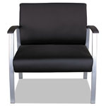 Alera metaLounge Series Bariatric Guest Chair, 30.51'' x 26.96'' x 33.46'', Black Seat/Black Back, Silver Base view 4