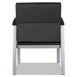 Alera metaLounge Series Mid-Back Guest Chair, 24.60'' x 26.96'' x 33.46'', Black Seat/Black Back, Silver Base view 3