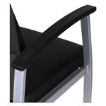 Alera metaLounge Series Mid-Back Guest Chair, 24.60'' x 26.96'' x 33.46'', Black Seat/Black Back, Silver Base view 4