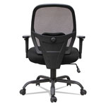 Alera Merix450 Series Mesh Big and Tall Chair, Supports up to 450 lbs, Black Seat/Black Back, Black Base view 2
