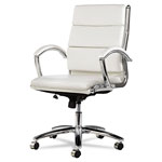 Alera Neratoli Mid-Back Slim Profile Chair, Supports up to 275 lbs, White Seat/White Back, Chrome Base view 5
