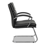 Alera Neratoli Slim Profile Guest Chair, 23.81'' x 27.16'' x 36.61'', Black Seat/Black Back, Chrome Base view 2