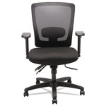 Alera Envy Series Mesh Mid-Back Multifunction Chair, Supports up to 250 lbs., Black Seat/Black Back, Black Base view 3