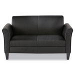 Alera Reception Lounge Furniture, Loveseat, 55.5w x 31.5d x 32h, Black orginal image