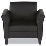 Alera Reception Lounge Sofa Series Club Chair, 35.43'' x 30.70'' x 32.28'', Black Seat/Black Back, Black Base view 2