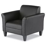 Alera Reception Lounge Sofa Series Club Chair, 35.43'' x 30.70'' x 32.28'', Black Seat/Black Back, Black Base view 3