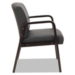 Alera Reception Lounge WL Series Guest Chair, 24.21'' x 26.14'' x 32.67'', Black Seat/Black Back, Espresso Base view 3
