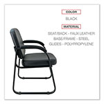 Alera Genaro Series Faux Leather Half-Back Sled Base Guest Chair, 25
