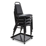 Alera Stacking Chair Dolly, 22.44w x 22.44d x 3.93h, Black view 4