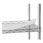 Alera 3-Shelf Wire Cart with Liners, 24w x 16d x 39h, Silver, 500-lb Capacity view 3