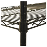 Alera NSF Certified Industrial 4-Shelf Wire Shelving Kit, 48w x 18d x 72h, Black view 2