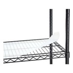 Alera 5-Shelf Wire Shelving Kit with Casters and Shelf Liners, 36w x 18d x 72h, Black Anthracite view 5