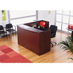 Alera Valencia Series Reception Desk with Counter, 71w x 35.5d x 42.5h, Mahogany view 5