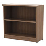 Alera Valencia Series Bookcase,Two-Shelf, 31 3/4w x 14d x 29 1/2h, Modern Walnut view 2
