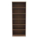 Alera Valencia Series Bookcase, Six-Shelf, 31 3/4w x 14d x 80 1/4h, Mod Walnut view 2