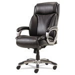 Alera Veon Series Executive High-Back Leather Chair, Supports up to 275 lbs, Black Seat/Black Back, Graphite Base orginal image