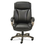 Alera Veon Series Executive High-Back Leather Chair, Supports up to 275 lbs, Black Seat/Black Back, Graphite Base view 1