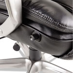 Alera Veon Series Executive High-Back Leather Chair, Supports up to 275 lbs, Black Seat/Black Back, Graphite Base view 3
