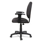 Alera Essentia Series Swivel Task Chair with Adjustable Arms, Supports up to 275 lbs, Black Seat/Black Back, Black Base view 3