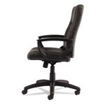 Alera YR Series Executive High-Back Swivel/Tilt Leather Chair, Supports up to 275 lbs, Black Seat/Black Back, Black Base view 3