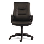 Alera YR Series Executive High-Back Swivel/Tilt Leather Chair, Supports up to 275 lbs, Black Seat/Black Back, Black Base view 4