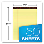 Ampad Gold Fibre Quality Writing Pads, Wide/Legal Rule, 50 Canary-Yellow 8.5 x 11.75 Sheets, Dozen view 2