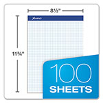 Ampad Quad Double Sheet Pad, Quadrille Rule (4 sq/in), 100 White 8.5 x 11.75 Sheets view 3