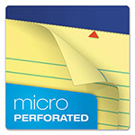 Ampad Perforated Writing Pads, Wide/Legal Rule, 8.5 x 11.75, Canary, 50 Sheets, Dozen view 5