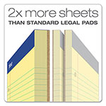 Ampad Double Sheet Pads, Medium/College Rule, 100 Canary-Yellow 8.5 x 11.75 Sheets view 5