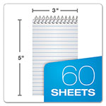 Ampad Memo Pads, Narrow Rule, Assorted Cover Colors, 60 White 3 x 5 Sheets, 3/Pack view 3