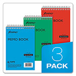 Ampad Memo Pads, Narrow Rule, Assorted Cover Colors, 40 White 4 x 6 Sheets, 3/Pack view 5