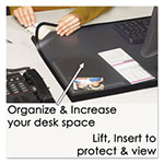 Artistic Office Products Lift-Top Pad Desktop Organizer with Clear Overlay, 24 x 19, Black view 3