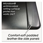 Artistic Office Products Executive Desk Pad with Antimicrobial Protection, Leather-Like Side Panels, 24 x 19, Black view 3