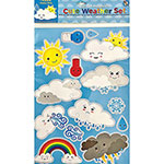Ashley Magnetic Die-Cut Cute Weather Set - Skill Learning: Weather - 14 Pieces - 5+ - 1 Each orginal image