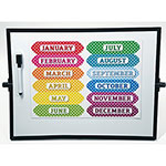 Ashley Magnetic Chalkboard Calendar Months - 12 - Write on/Wipe off - Multicolor view 2