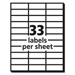 Avery Copier Mailing Labels, Copiers, 1 x 2.81, Clear, 33/Sheet, 70 Sheets/Pack view 4